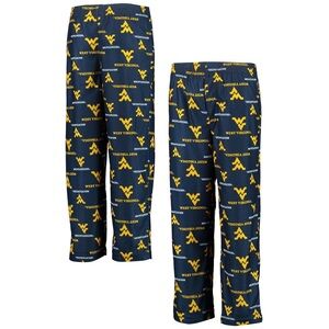West Virginia Mountaineers Youth Navy Blue Team Logo Flannel Pajama Pants